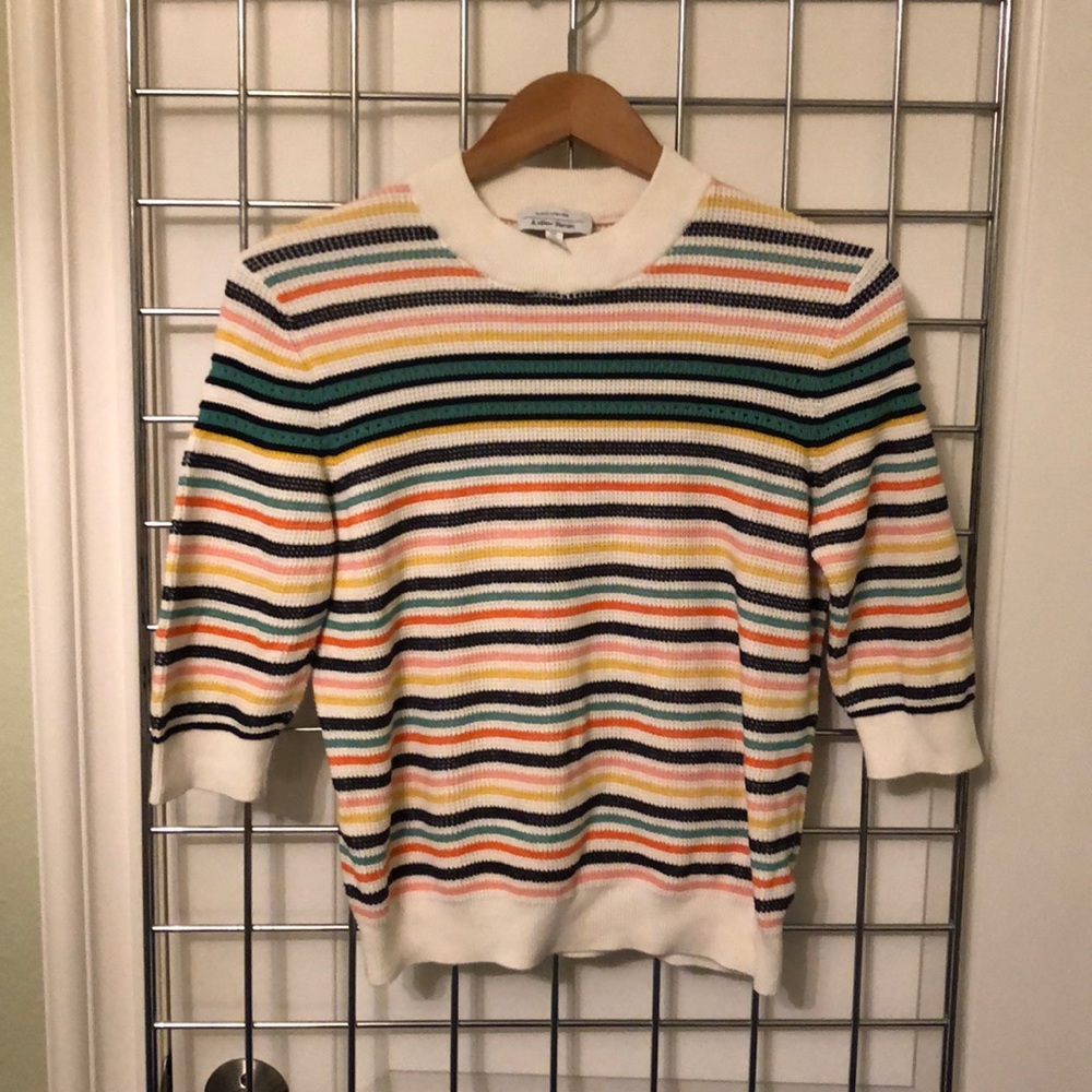 &other stories striped mock neck sweater